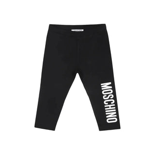 Black Baby Text Logo Leggings