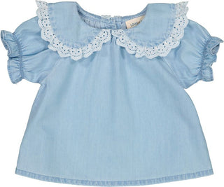 Light Blue Baby Frill Collar India Tunic