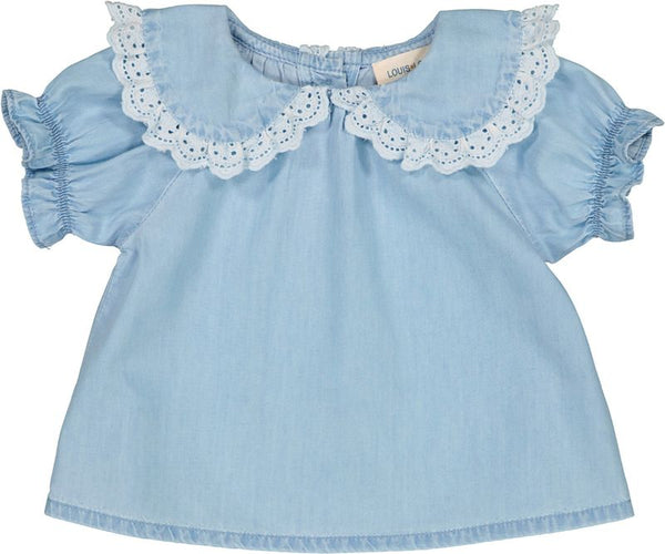 Light Blue Baby Frill Collar India Tunic