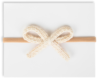 Ivory Crochet Mini Headband