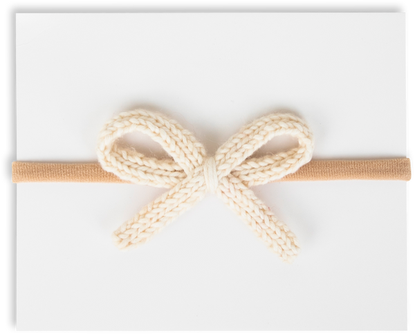 Ivory Crochet Mini Headband