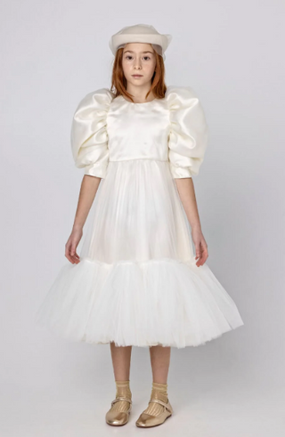 Ivory Tulle Long Jackie Dress