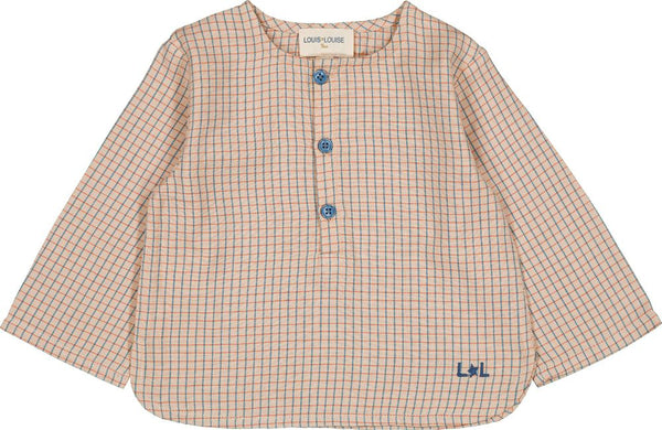 Beige Baby Twill Check Oncle Shirt