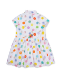 White Multicolor Vitamin Dots Dress