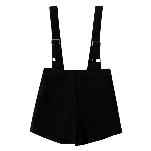 Black Suspender Shorts