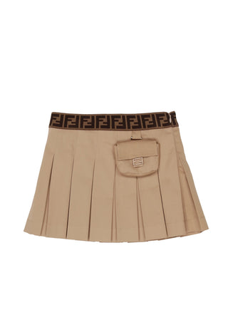 Trench Pleated Attached Baguette Pouch Skirt