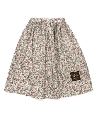 Multicolor Floral FF Patch Long Skirt