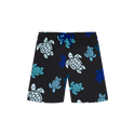 Black Multicolor Turtle Swim Trunks