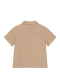Toffee Short Sleeve Polo with FF Detail