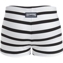 Black and White Striped Summer Swimtrunks