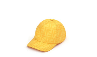Yellow Baseball Cap with FF Pattern