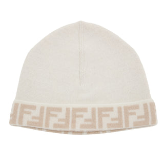 Beige FF Detailed Hat