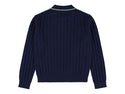 Navy Mir Yan Long Sleeve Polo