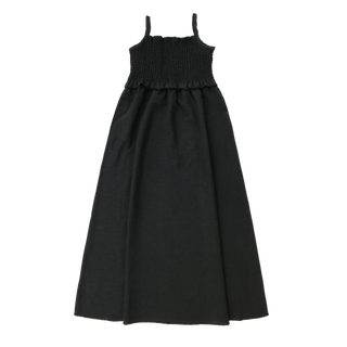Black Smocking Maxi Jumper