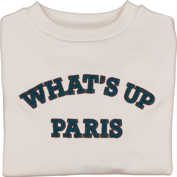 Cream and Almond Cotton Mike Crewneck