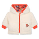 Ivory Sherpa Contrast Zip Jacket