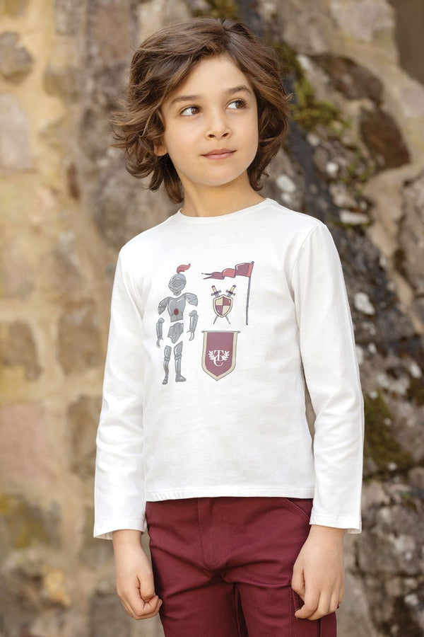 Boys Ivory Shining Armor Tee