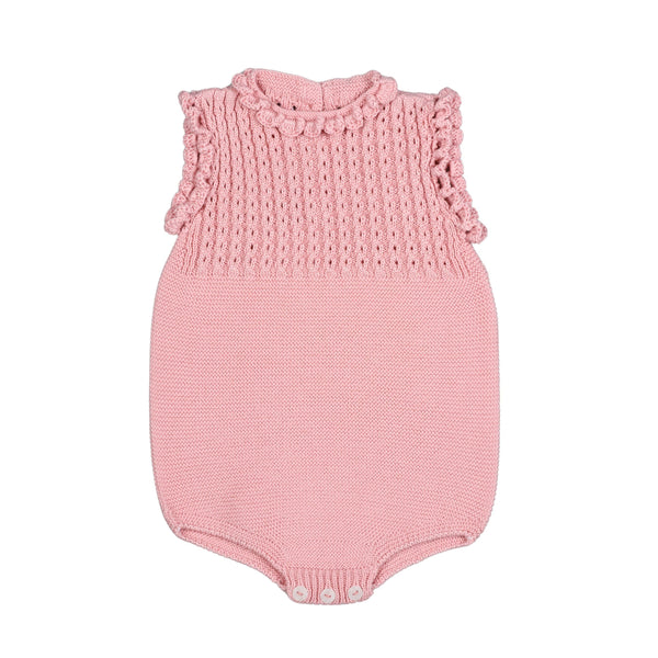 Pink Neva Cotton Knit Romper