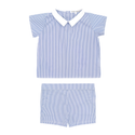 Blue Stripe Baby Shirt  Set