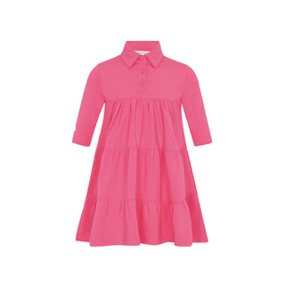 Hot Pink Tiered Dress with LP Back