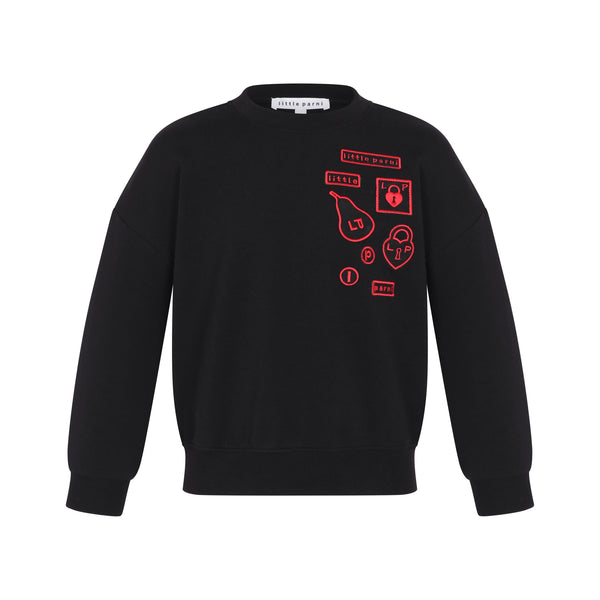 Black Multipatch Sweatshirt