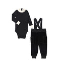 Black Velour Overall Set