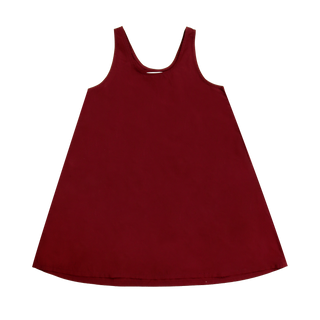 Burgundy Taffeta Jumper Dress