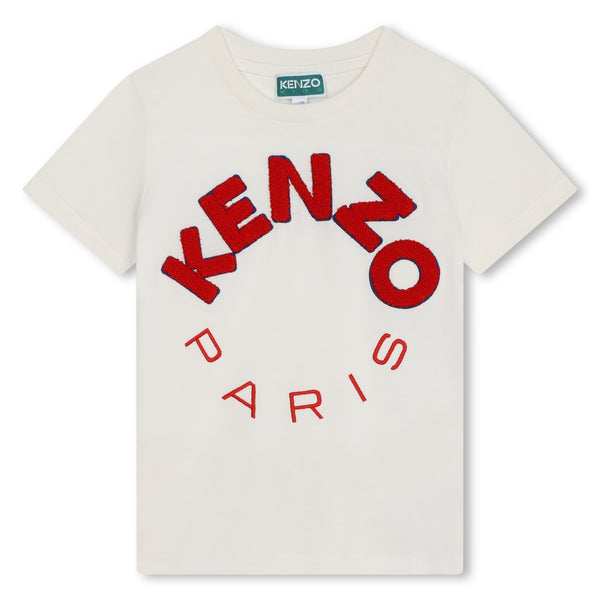 Ivory Tee with Red Kenzo Logo