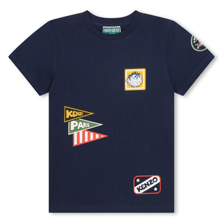 Navy Short Sleeve Patches Tee