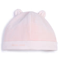 Veiled Pink Velour Footie + Hat + Bib Set