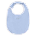 Pale Blue Velour Footie + Hat + Bib Set