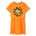 Orange Graphic Logo Dress