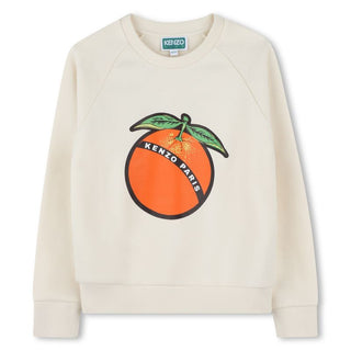 Sand Unisex Orange Graphic Pin & Crewneck