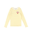 Yellow and Ivory Wide Striped Long Sleeve Tee