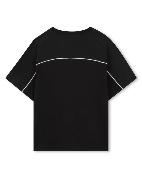Black with White Trim Logo Tee
