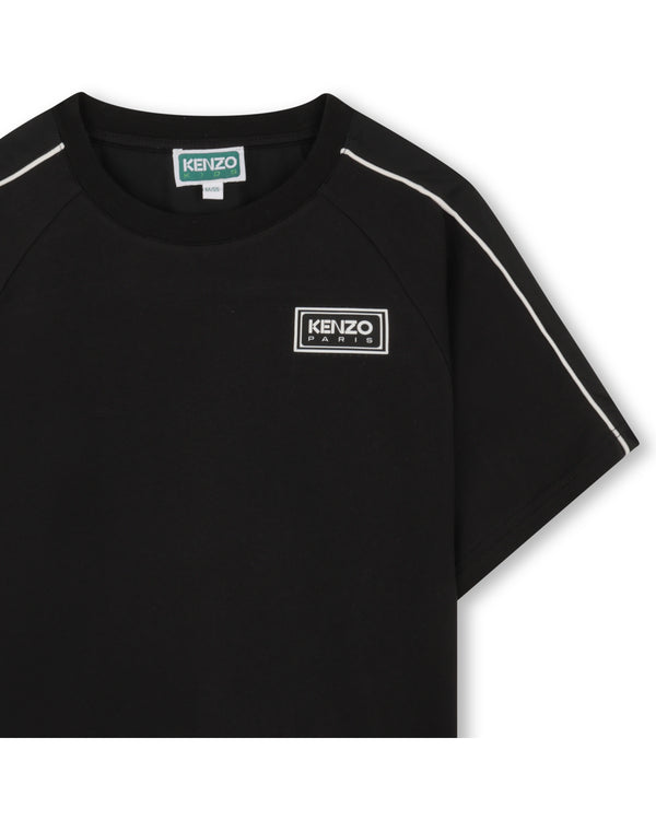 Black with White Trim Logo Tee