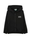 Black Logo Zip Up Hoodie