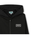 Black Logo Zip Up Hoodie