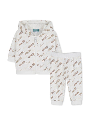 Off White Baby Allover Logo Sweatsuit