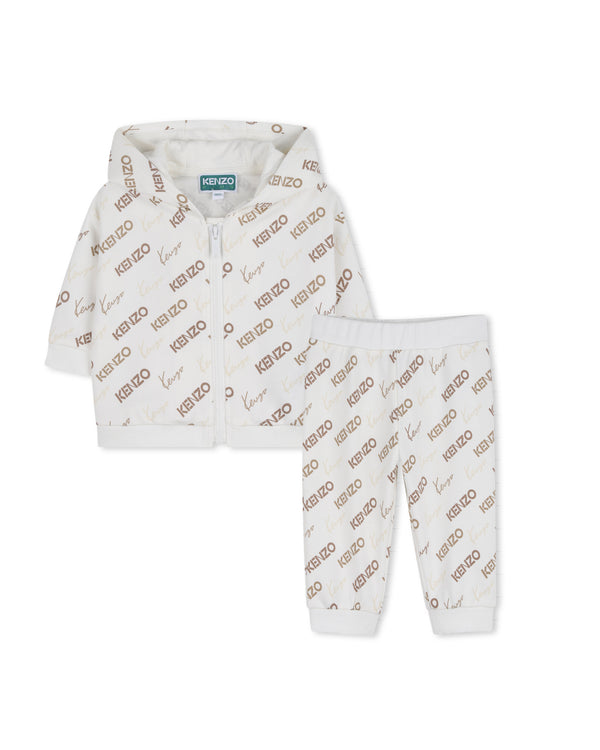 Off White Baby Allover Logo Sweatsuit