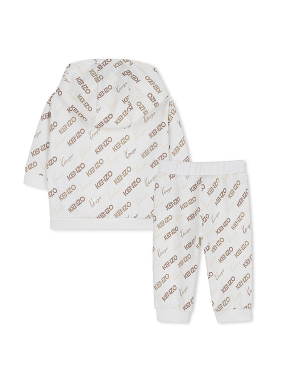 Off White Baby Allover Logo Sweatsuit