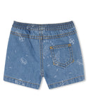 Blue Denim Panda Ice Cream Short