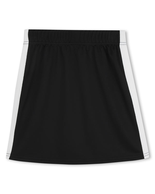 Black Flower Logo Jersey Skirt
