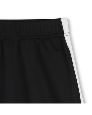 Black Flower Logo Jersey Skirt