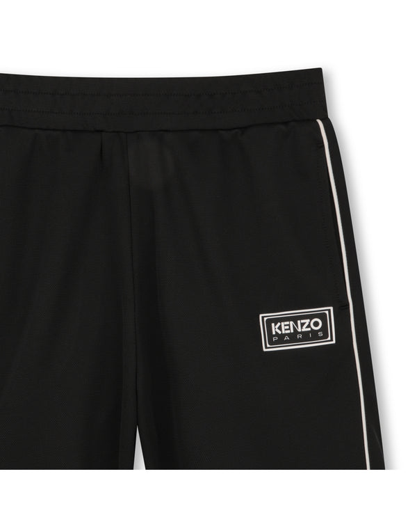 Black with White Trim Logo Short