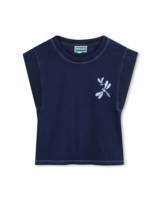 Navy Firefly Logo Sleeveless Top