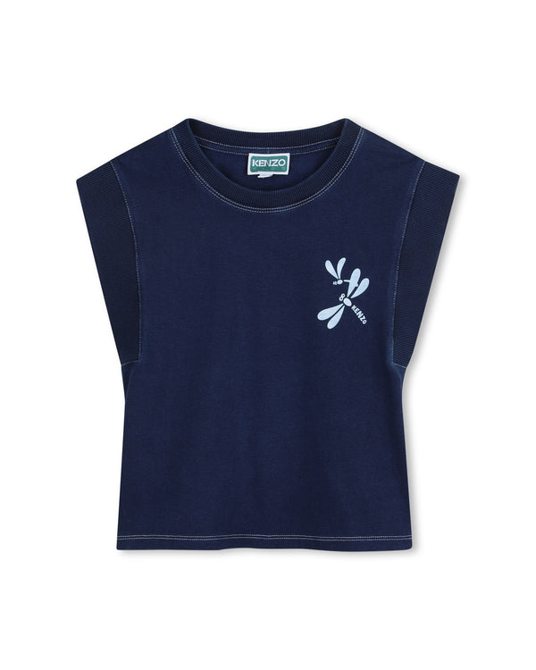 Navy Firefly Logo Sleeveless Top