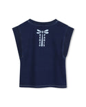 Navy Firefly Logo Sleeveless Top