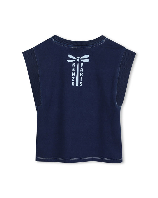 Navy Firefly Logo Sleeveless Top