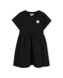 Black Flower Logo Dress